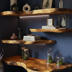 Rustic Live Edge Floating Shelves  Decor Office Gift CTIFL25012