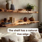Rustic Live Edge Floating TV Shelves Living Room CTIFL25014