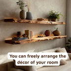 Rustic Live Edge Floating TV Shelves Living Room CTIFL25014