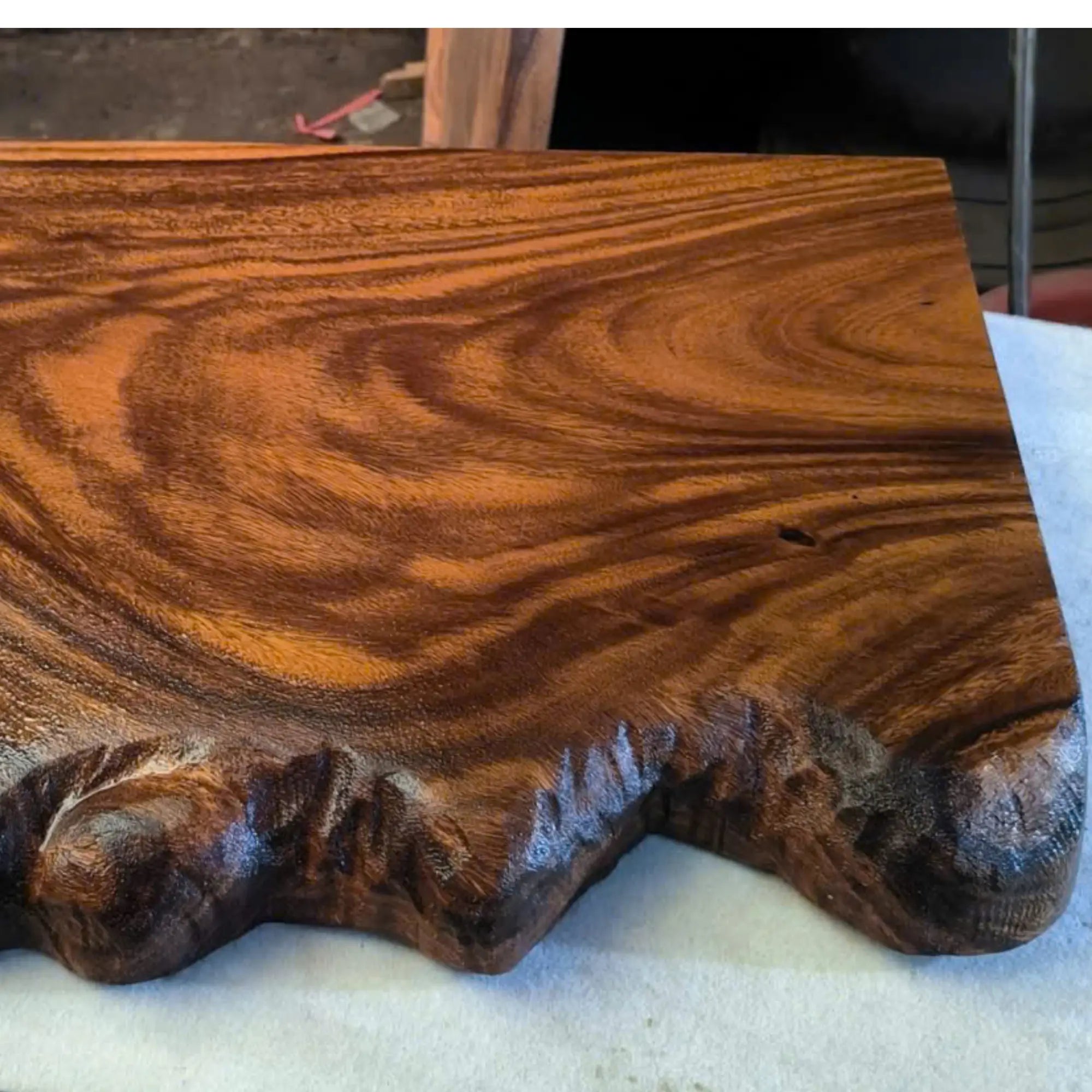 Rustic Live Edge Wood Vanity Top Natural Wavy Edge Bathroom Floating Shelf CTIBRV25003
