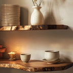 Rustic Monkeypod Floating Shelves CTIFL25006
