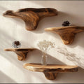 Rustic Wavy Live Edge Floating Shelf CTIMR25001