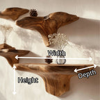 Rustic Wavy Live Edge Floating Shelf CTIMR25001
