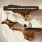 Rustic Wavy Live Edge Floating Shelf CTIMR25001