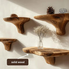 Rustic Wavy Live Edge Floating Shelf CTIMR25001