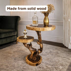 Rustic Wooden Side Table for Living Room Decor CTIEN25002