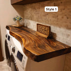 Solid Wood Washer & Dryer Countertop Natural Live Edge Laundry Top CTIBRV25004