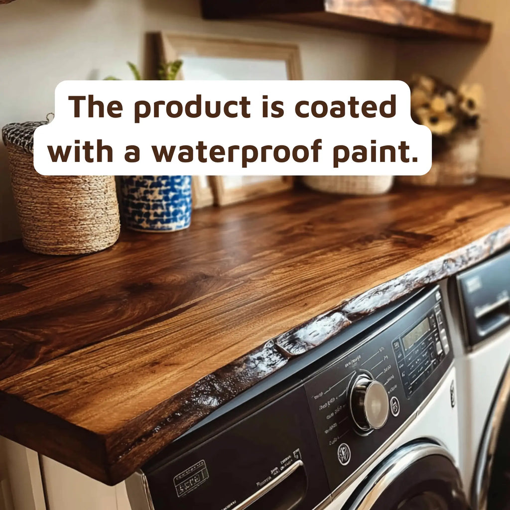 Solid Wood Washer & Dryer Countertop Natural Live Edge Laundry Top CTIBRV25004