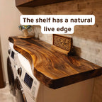 Solid Wood Washer & Dryer Countertop Natural Live Edge Laundry Top CTIBRV25004