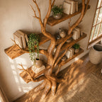 Wall Mounted Wooden Tree Bookcase with Floating Shelves CTITB25006