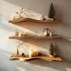 Wavy Natural Edge Floating Shelf CTIWV25002