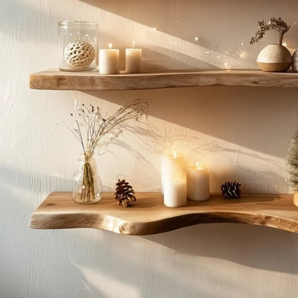 Wavy Natural Edge Floating Shelf CTIWV25002