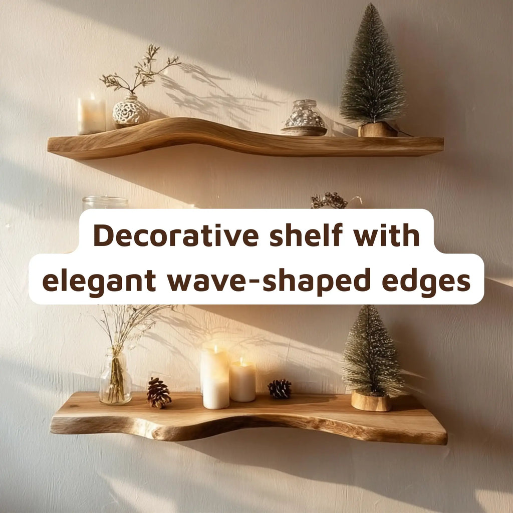 Wavy Natural Edge Floating Shelf CTIWV25002