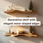 Wavy Natural Edge Floating Shelf CTIWV25002