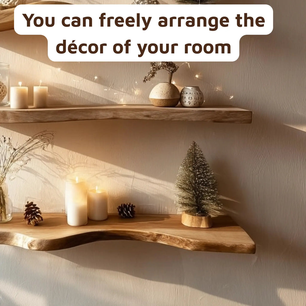 Wavy Natural Edge Floating Shelf CTIWV25002