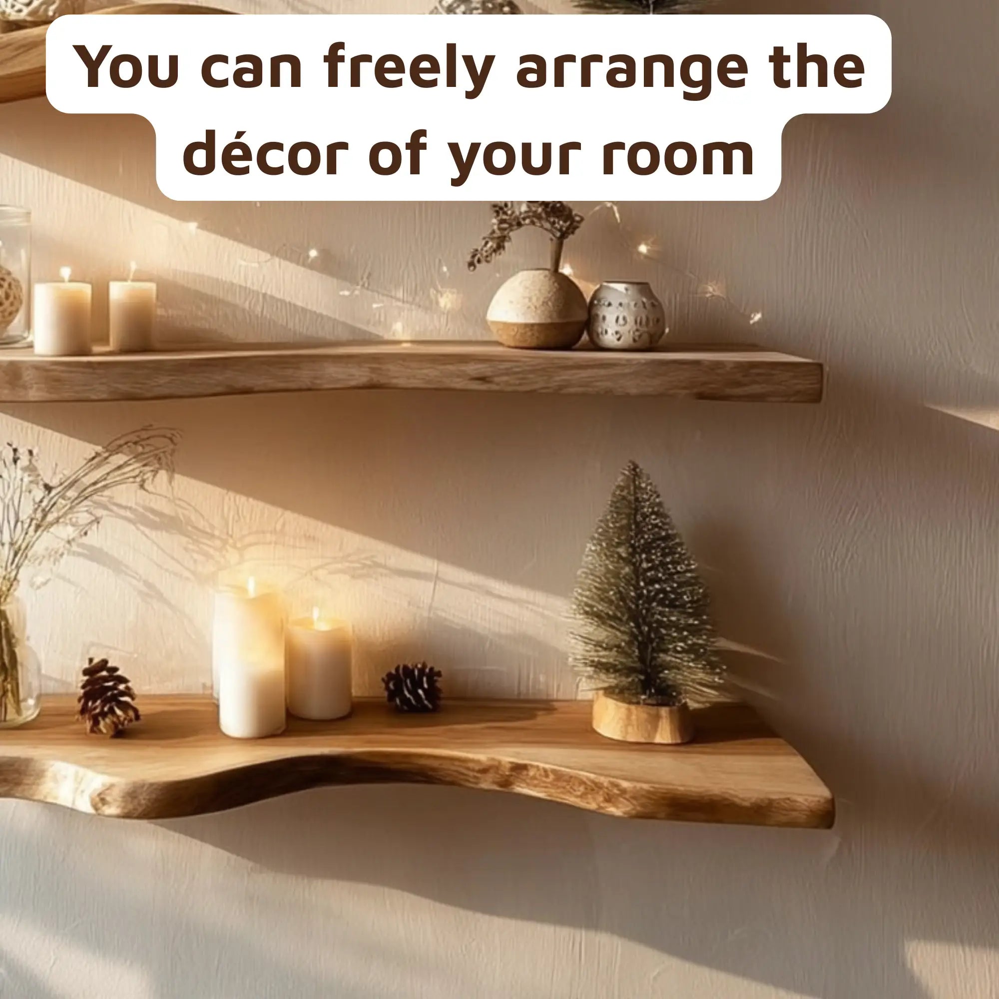 Wavy Natural Edge Floating Shelf CTIWV25002