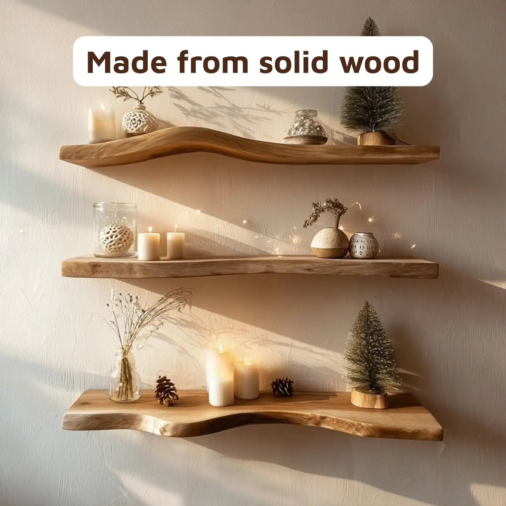 Wavy Natural Edge Floating Shelf CTIWV25002