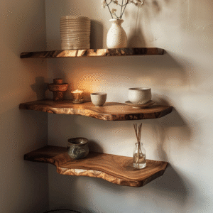 Rustic Monkeypod Floating Shelves CTIFL25006