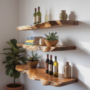 CTIFL25009 Handmade Live Edge Natural Floating Shelves CTIFL25009