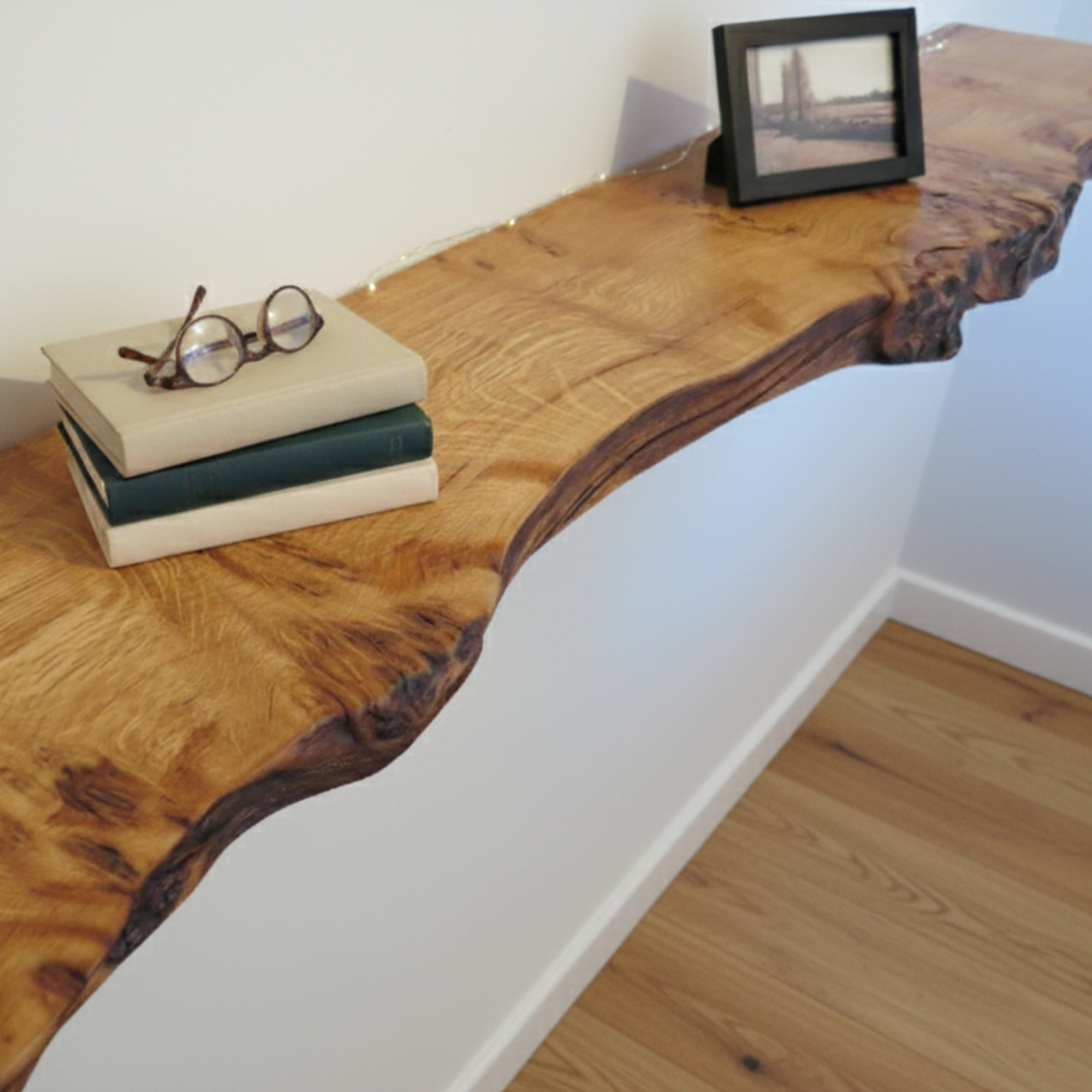 Long Classic Live Edge Floating Shelves TV Stand Living Room CTIFL25010