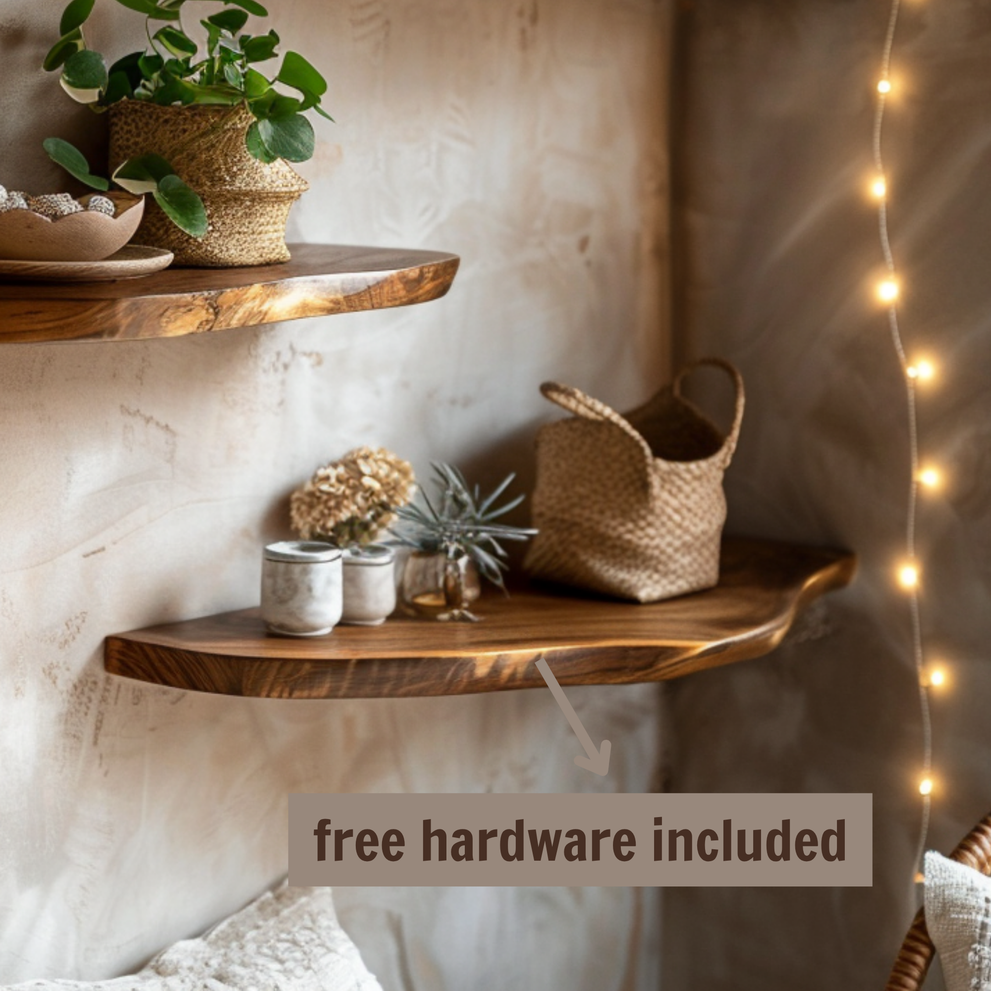 Live Edge Wooden Floating Shelves CTIFL25005