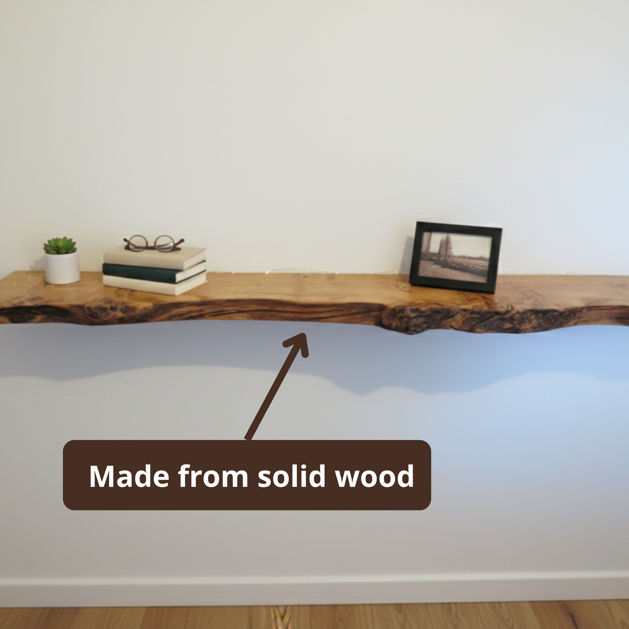 Long Classic Live Edge Floating Shelves TV Stand Living Room CTIFL25010