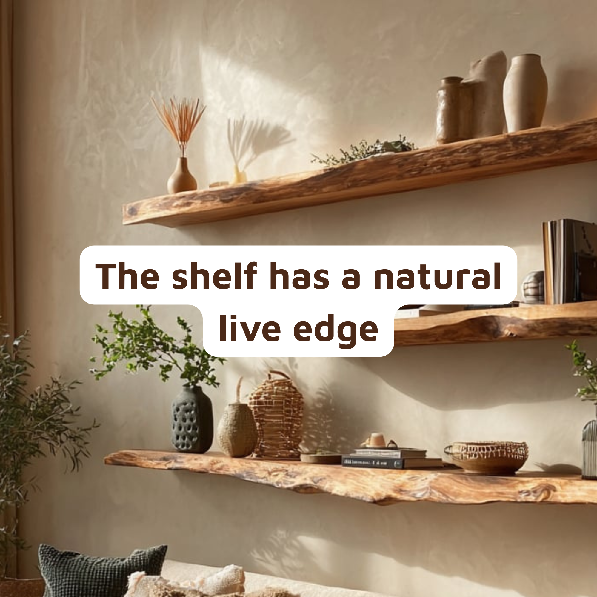 Handcrafted Wooden Floating Shelves TV Stand Living Room CTIFL25013