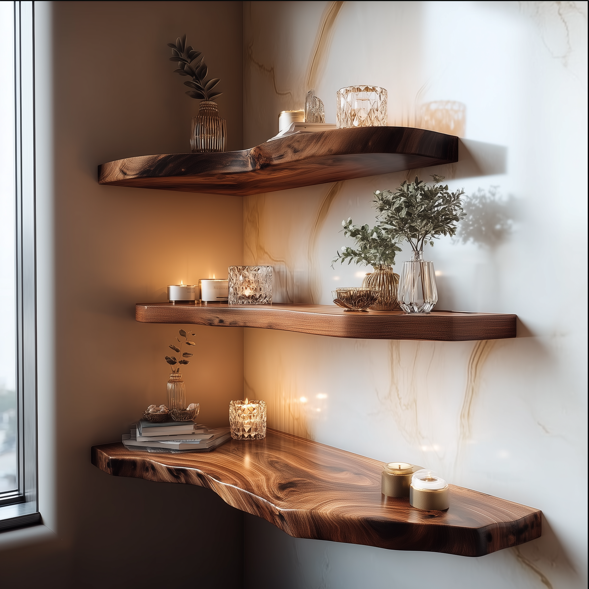 Live Edge Wood Floating Shelf CTIFL25003