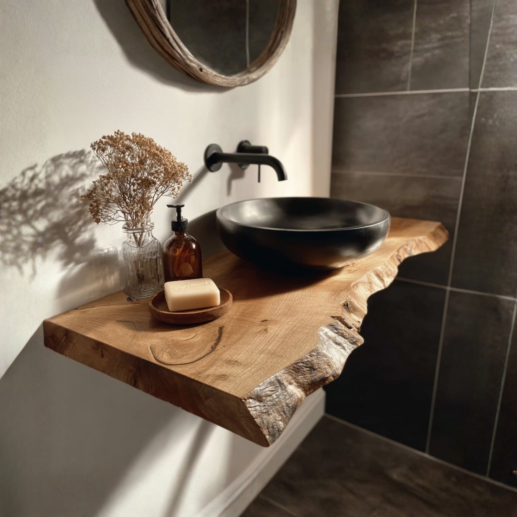 Rustic Floating Wall Vanity Bathroom CTIFLBR25001