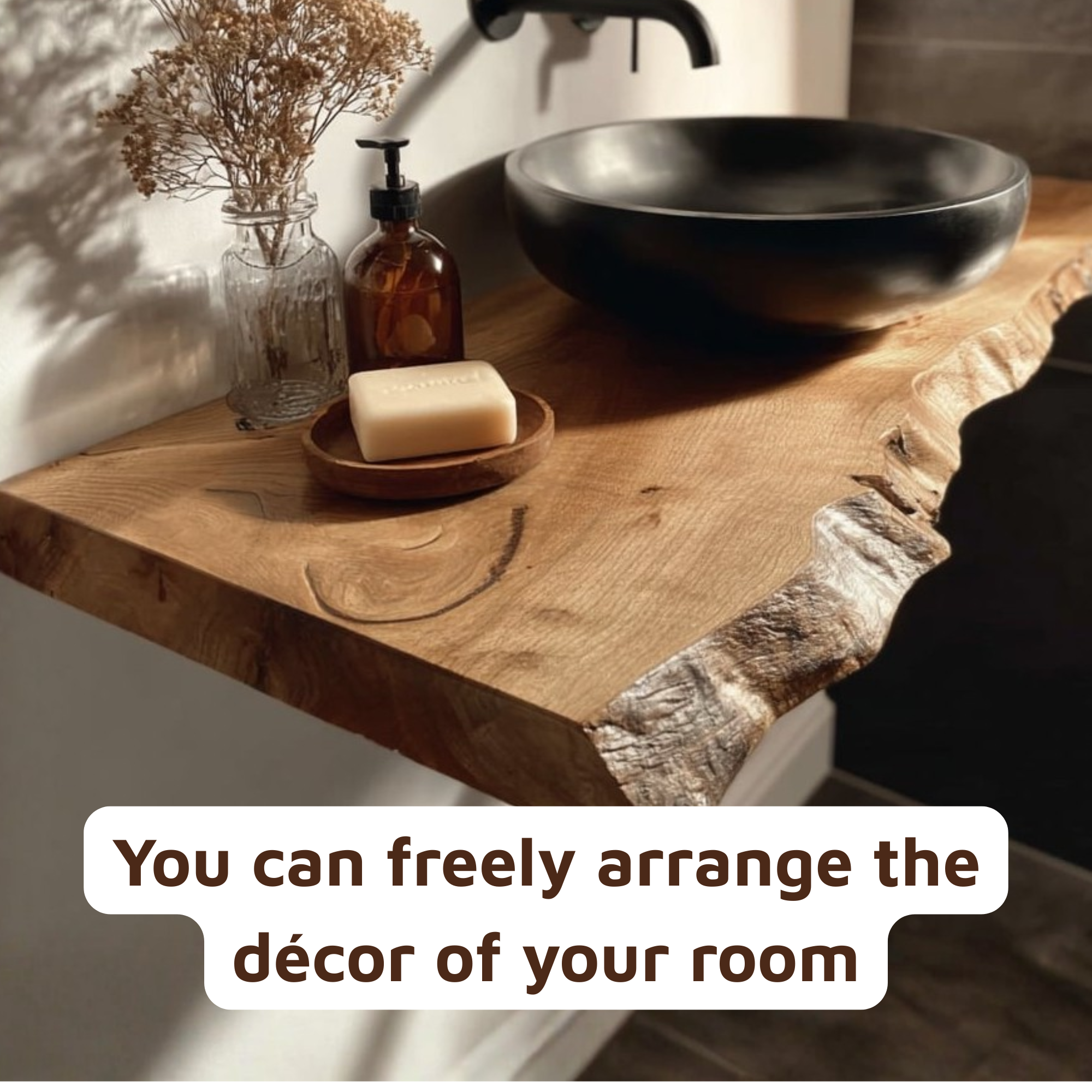 Rustic Floating Wall Vanity Bathroom CTIFLBR25001