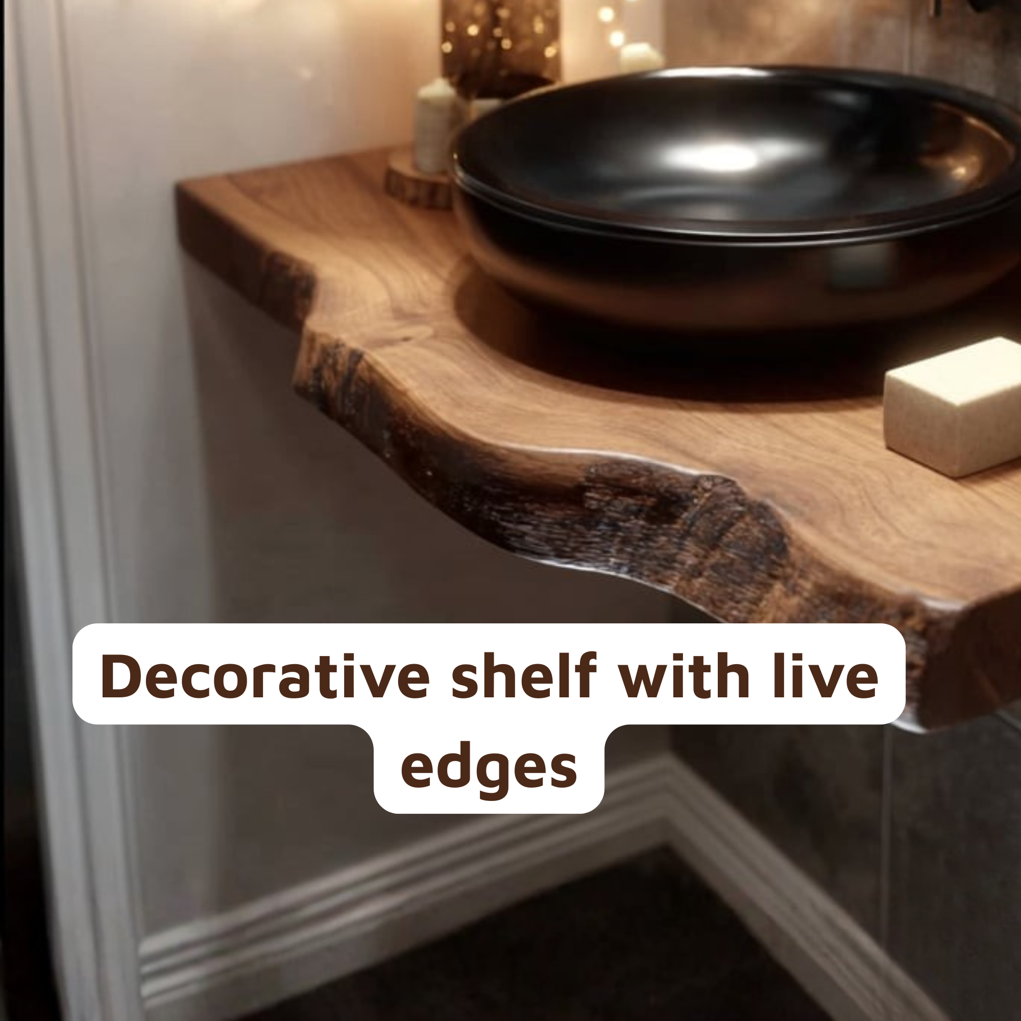 Natural Edge Live Edge Bathroom Vanity Countertop CTIFLBR25002